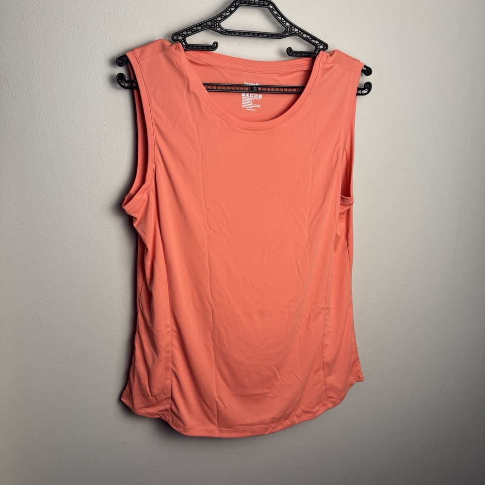Cosmolle Women's Large Coral Sleeveless Athletic Tank Top UV Protection Moisture